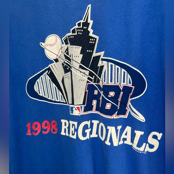 Vintage Baseball 1998 RBI Regionals Starter T- Shirt Made In USA STARTER Size XL - Picture 3 of 5
